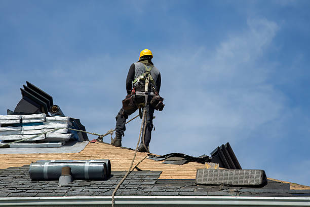 Professional Gutter Installation technician working in Lewistown, PA